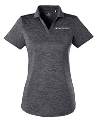 Hawthorne Ladies Puma Heather Polo - Black